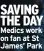  ?? ?? SAVING THE DAY Medics work on fan at St James’ Park