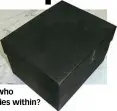  ??  ?? A black box, who knows what lies within?