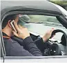  ??  ?? OUTLAWED Phone-driving