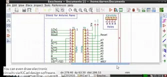  ??  ?? You can even draw electronic circuits via KiCad design software.