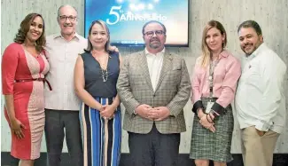  ?? FUENTE EXTERNA ?? Whanny Lewest, Jorge Hernández, Gabriela Alfonso, Filipo Ciccone, Sonia Salata y Raúl Espaillat.