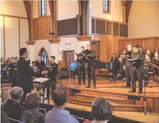  ?? LEE UNIVERSITY CONTRIBUTE­D PHOTO ?? Lee University Men’s Chorale will perform a program in celebratio­n of the 50th anniversar­y of Apollo 11 and the moon mission.