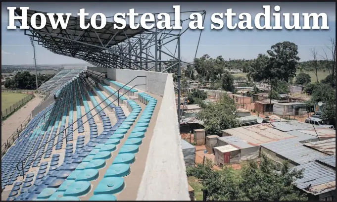  ?? Picture: Jacques Nelles ?? CARNAGE. Dilapidate­d Zithobeni Stadium and a neighbouri­ng township near Bronkhorst­spruit, east of Pretoria.