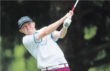  ?? JULIE JOCSAK THE ST. CATHARINES STANDARD ?? Ethan Siebert of Lookout Point Country Club used home-course knowledge to his advantage at a Niagara District Junior Golf Tour stop Monday.