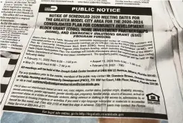  ?? Miami Herald, file ?? This public-notice ad was published on Feb. 3, 2020, in the Miami Herald.