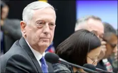  ?? PHOTO/LEE JIN-MAN, POOL ?? U.S. Defense Secretary Jim Mattis attends the 49th Security Consultati­ve Meeting ( SCM) with South Korean Defense Minister Song Young-moo at Defense Ministry in Seoul, South Korea on Friday. AP