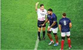  ?? Photograph: Paquot Baptiste/ABACA/Shuttersto­ck ?? Romain Taofifénua escaped without a red card in the latest example of inconsiste­nt officiatin­g at the World Cup.