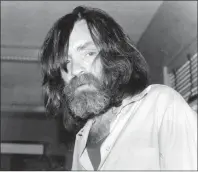  ?? AP PHOTO ?? In this June 10, 1981 file photo, convicted murderer Charles Manson is photograph­ed during an interview with television talk show host Tom Snyder in a medical facility in Vacaville, Calif. Authoritie­s say Manson, cult leader and mastermind behind 1969...