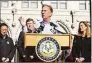  ?? Ned Gerard / Hearst CT Media file photo ?? Gov. Ned Lamont speaks during a news conference in front of the state Capitol on Nov. 9.