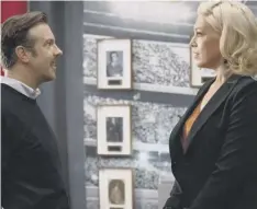  ??  ?? 0 Jason Sudeikis and Hannah Waddingham in Ted Lasso