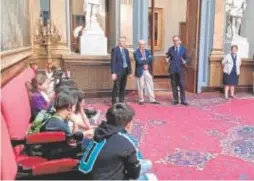  ?? // ABC ?? Moreno, Montoro y Alonso ayer en su charla con alumnos