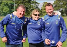  ??  ?? Carnew mentors, Vinny Mulroe, Vickie Mulhall and Tom Darcy.