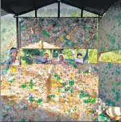  ?? HT PHOTO ?? ■ A homestay made of used plastic bottles in Hartola village in Nainital district of Uttarakhan­d. Over 26,000 bottles were used to make the four-room homestay.