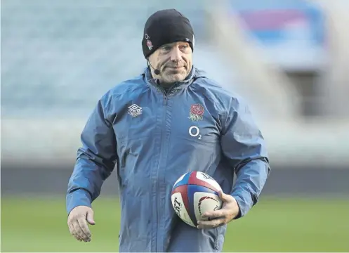  ?? ?? Forwards coach Richard Cockerill looks on during the captain’s run at Twickenham as England prepare to face New Zealand today