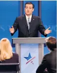  ??  ?? Ted Cruz hedged his bets on torture during the Republican debate