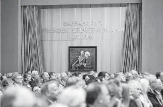  ?? Houston Methodist / Houston Methodist ?? Houston Methodist has named the three-story atrium at the new $700 million Walter Tower after former President George H.W. Bush and his late wife, former first lady Barbara Bush.