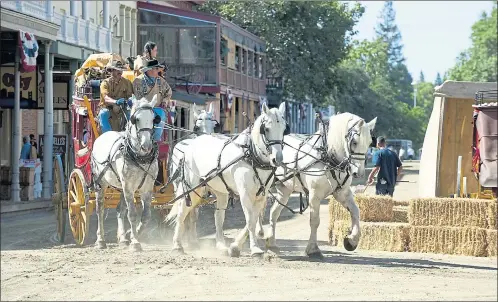 ??  ?? Every Labor Day weekend, Old Sacramento’s Gold Rush Days turn back time with wagon rides, Pony Express re-creations, gunfights and interactio­ns with living history characters.
