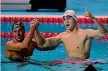  ??  ?? GREGORIO PALTRINIER­I E IL CINESE-RECORD (14’31”02) CON SUN YANG SONO AMICO, MI MANCA SOLO IL SUO PRIMATO...