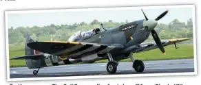  ??  ?? On the runway: The Spitfire readies for take-off from Biggin Hill