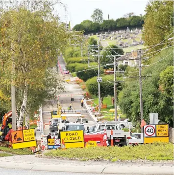  ?? ?? A further two months of Sutton St roadworks are ahead for frustrated Warragul motorists.