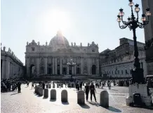  ?? PHOTO: TNS ?? Early evening at St Peter’s Basilica in Vatican City.