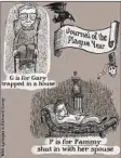  ?? Gary Handman ?? TWO OF Handman’s posts: Day 148: “Alien abduction,” left, and “G Is for Gary.” His work was like meditation, giving him something to do to avoid focusing on fear, making something good out of a bad year.