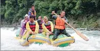  ?? PROVIDED TO CHINA DAILY ?? Dongjiang White-Water Rafting is one of the most popular tourism activities in Zixing.