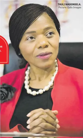  ?? Picture: Gallo Images ?? THULI MADONSELA.