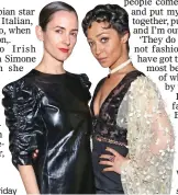  ??  ?? Advice: Ruth (with her stylist Karla Welch) wearing Valentino on Friday