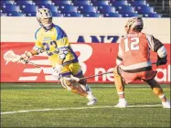  ?? MLL / Contribute­d photo ?? Cody Radziewicz had two goals and an assist in the Connecticu­t Hammerhead­s first game.