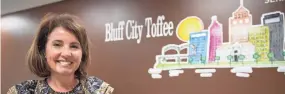  ?? ARIEL COBBERT/ THE COMMERCIAL APPEAL ?? Bluff City Toffee owner Stephanie Upshaw on her retail shop: “This is a dream come true for me.”