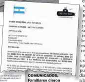  ??  ?? COMUNICADO­S. Familiares dieron la noticia y la vuelta atrás. Breve texto de la Armada.