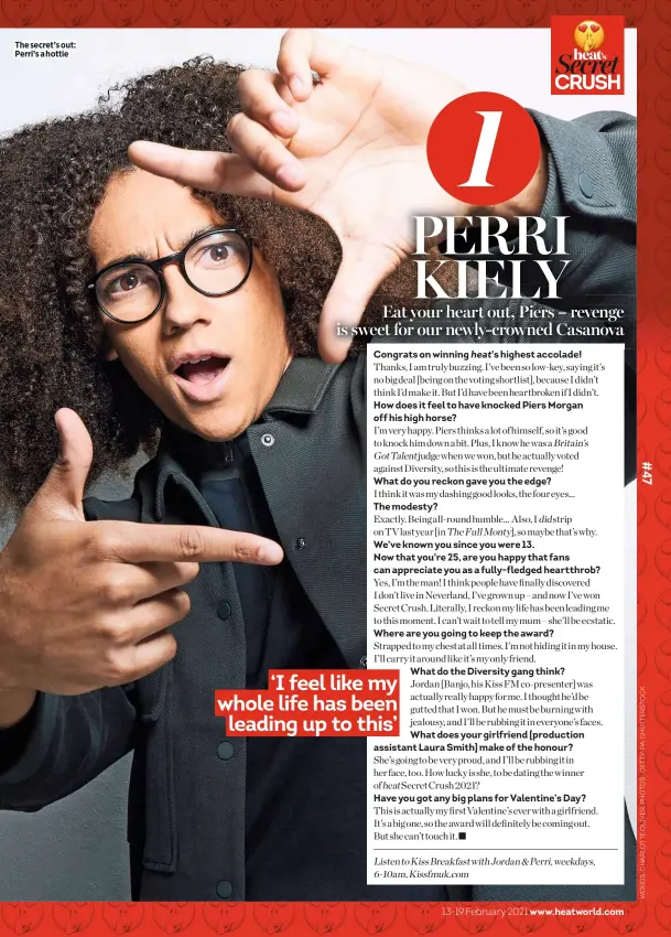  ??  ?? The secret’s out: Perri’s a hottie