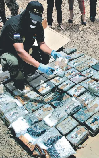  ?? FOTO: EL HERALDO ?? La gran mayoría de la cocaína que transita por Honduras llega por vía marítima, pero en la actualidad el tráfico ilegal de este estupefaci­ente ha mermado, en comparació­n con otros períodos.