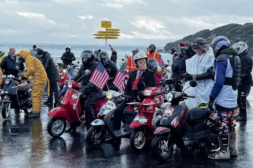  ?? PHOTO: HOSPICE SOUTHLAND ?? Geared up . . . More than 120 riders and their scooters embarked from Stirling Point in Bluff and travelled the 220km up to Queenstown to raise funds for charity on Saturday.