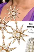  ??  ?? Star earrings, £5, George