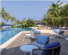  ??  ?? Il Faarufushi Resort, struttura recentemen­te inaugurata alle Maldive