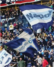  ?? MOSCA ?? Tifosi del Napoli in Champions League contro il Salisburgo