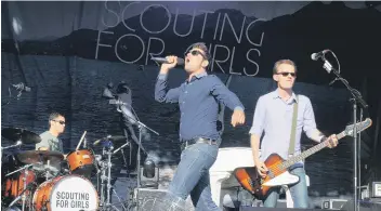  ??  ?? Scouting for Girls will be the last band to take to the stage at the theatre this summer.