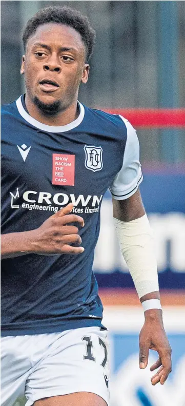  ??  ?? AIMING HIGH: Jonathan Afolabi wants to impress on loan at Dundee.