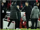  ?? Photograph: Peter Powell/EPA ?? Steven Gerrard shakes hands with Jürgen Klopp after Aston Villa’s 1-0 defeat.