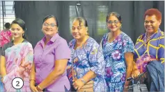  ?? Picture: RUSIATE VUNIREWA ?? 2. Women dressed in different shades of purple to commemorat­e Internatio­nal Women’s Day. 2