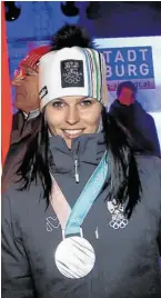  ?? BILD: SN/GEPA ?? Die Super-G-Silberne Anna Veith war gut gelaunt.