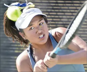  ?? Dan Watson/ The Signal ?? West Ranch girls tennis player Shaira Busnawi competed at the Jack Kramer Junior Open and The Paseo Club Junior Open. At the Paseo Club tournament, Busnawi was the No. 3 seed in singles.