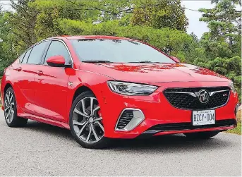  ?? PHOTOS: BRIAN HARPER/DRIVING ?? With its sleek coupe-styled roofline, the 2019 Buick Regal GS looks fast.