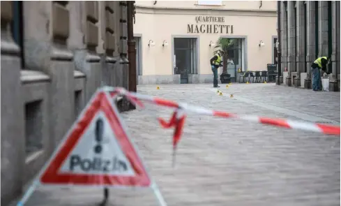  ?? TI-PRESS ?? La mattina dopo il centro di Lugano si trovò le tracce della pesante rissa