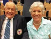  ?? PAUL POST — PPOST@DIGITALFIR­STMEDIA.COM ?? Newly-inducted National Racing Hall of Fame member Cot Campbell, left, credits his wife, Anne, for much of his success. They’ve been married 59years.