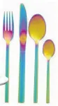  ??  ?? Slick iridescent stainless steel cutlery, 16-piece, £39.50, Red Candy