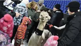  ?? FOTO: LEHTIKUVA/EMMI KORHONEN ?? Barnfesten lockade på några timmar flera tusen stadsbor till fotbollsst­adion.