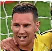  ??  ?? Shane Smeltz is back in Wellington Phoenix colours